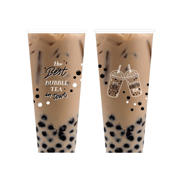 "Boba Tea" Design PP Plastic Cups (90mm)