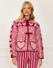 Burgundy Patchwork Penny Jacket