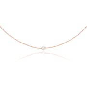Rose Gold Single Pearl Choker