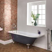 Milano Hest - Stone Grey Traditional Freestanding Corner Bath - 1685mm x 750mm - Choice of Feet and Left/Right Hand Options