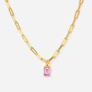 Birthstone Paperclip Necklace