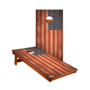 2x4 Backyard 2400 Distressed Wood Flag Recreational Cornhole Boards