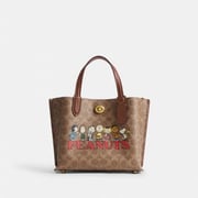 Coach X Peanuts Willow Tote Bag 24 In Signature Canvas