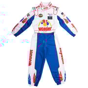 WonderBread Jumpsuit: Ricky Bobby Race Driver Costume Mashup (No Embroidery) for Halloween Cosplay