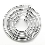 Sterling Silver Plain 3mm Round Hoop Earrings