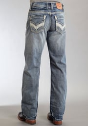 Stetson Mens 1312 Fit Wrong Side Blue 100% Cotton Jeans