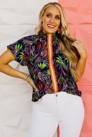 The Daphne Tape Trim Blouse
