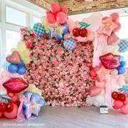 Pink Rose Flower Wall Backdrop for Birthday&Baby Shower Party Decorations