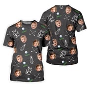 Best Dad By Par Custom Photo Golf Shirt, Fun Golf Shirt, Happy Father's Day Gift