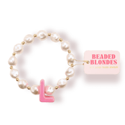 Pink Bubble Initial Bracelet