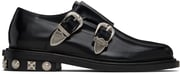 Black Double Monkstraps