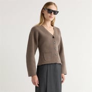 Elinor Organic Cotton-Wool V-Neck Cardigan