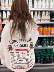Ivory Gingerbread Recipe Christmas Embroider Hoodie