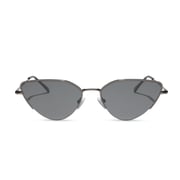 fairfax - shiny gunmetal + solid grey sunglasses