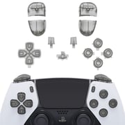 eXtremeRate Replacement Full Set Buttons Compatible with PS5 Edge Controller - Clear Black