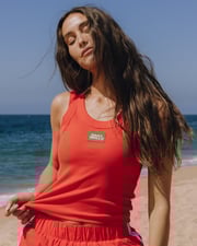Logo Ribbed Tank - Heart