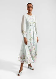 Lois Embroidered Midi Dress