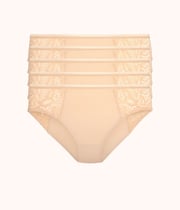 The Lace High Waist Bikini 5-Pack: Toasted Almond
