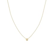 14k Itty Bitty Smiley Face with Diamond Eyes Necklace