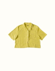 Terry Crop Buttonup - Yellow