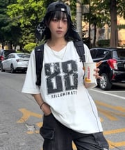 88 Spray Jersey T-Shirt-White