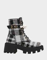 JONNIE BLACK WHITE PLAID