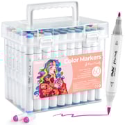 Ohuhu Paper-friendly (No Peeling) Makers Water-based 60 Colors