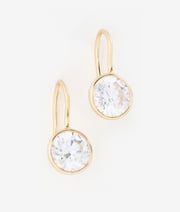 Bezel Drop Earring