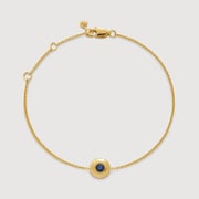 Gold Vermeil September Birthstone Necklace Adjustable 41-46cm/16-18' - Blue Sapphire