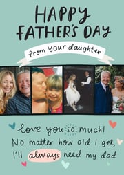 From Your Daughter Photo Upload Father's Day Card