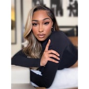 Alipearl Balayage Highlight Silky Straight Pre-plucked Human Hair Lace Wigs