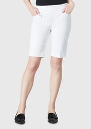 Lisette L Montreal 11-Inch Jupiter Bermuda Short with Pockets - White