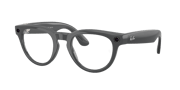 RW4013 Ray-Ban Meta Headliner Asteroid Grey - Unisex Sunglasses, Clear/Emerald Lens