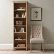 Inglesham Whitewash Oak Tall Slim Bookcase