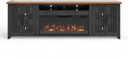 Essex Black and Brown 96" Fireplace TV Stand