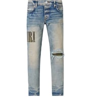 AMIRI Kids' Camo Applique Denim Jeans Clay Indigo