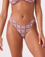Batik Bloom Scoop Cheeky Bikini Bottom
