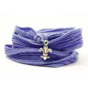 Fleur de Lis Bracelet, Silk Wrap Jewelry