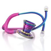 ProCardial® Titanium Cardiology Stethoscope - Bright Pink Glitter/Kaleidoscope