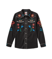 On The Range Long Sleeve Western Shirt - Black