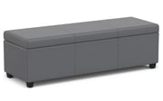 Avalon Extra Large Storage Ottoman in Vegan Leather