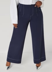 Seam Detailed Wide Leg Pants
