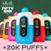 Hidden Hills Club x Fifty Bar 20000 Puffs Disposable - $15
