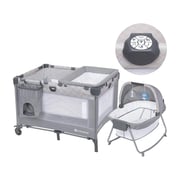 Lullaby Nursery Suite EZ-Fold Playard with Portable Rocking Lounger in Madrid Plaid