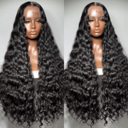 Luxury custom wigs Loose Wave Glueless  Lace Wigs Virgin Human Hair 300% Density Transparent Lace Front Wig Super Double Drawn Level  - Amanda Hair