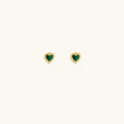 Spiritual Abundance Malachite Heart Earrings