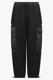 Cotton Terrycloth with Nylon Twill Pants | Black