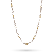 Twisted Link with Brass Rings Chain - 20"