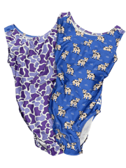 Foxy's Udderly Adorable Gymnastics Leotard - Cow & Camo Prints - Made in USA