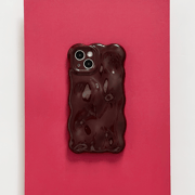 3D Bubble Phone Case - Burgundy
